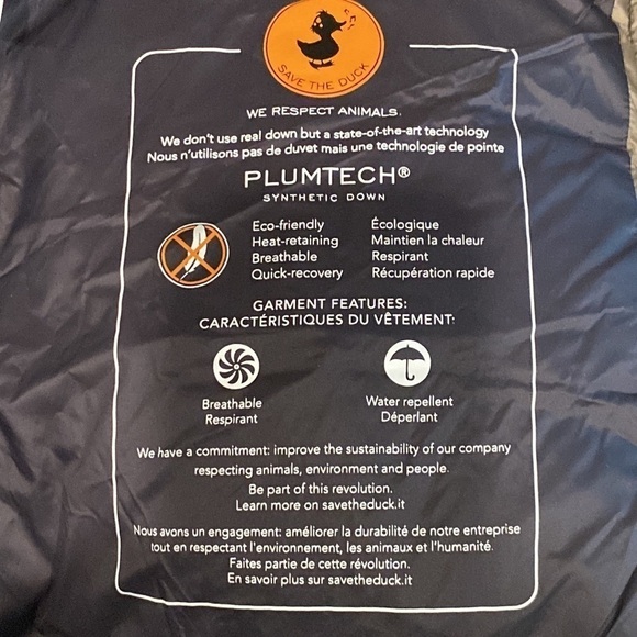 Save The Duck Ultra Light Jacket Size L - Picture 7 of 8